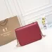 4Burberry Leather Shoulder Bag with Chain Strap #A45669