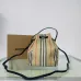3Burberry Phoebe Heritage Stripe Bucket Bag Archive Beige #A50418