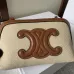 5CELINE CLUTCH ON CHAIN CUIR TRIOMPHE IN TEXTILE AND CALFSKIN #A49271