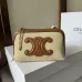 1CELINE CLUTCH ON CHAIN CUIR TRIOMPHE IN TEXTILE AND CALFSKIN #A49271