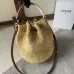 3CLARA CELINE CLASSIC PANIER IN RAFFIA AND CALFSKIN #A49281