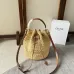 1CLARA CELINE CLASSIC PANIER IN RAFFIA AND CALFSKIN #A49281