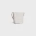 21Celine Calfskin Leather Small Triomphe Bucket Bag  Brown/White #A49264