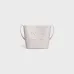 22Celine Calfskin Leather Small Triomphe Bucket Bag  Brown/White #A49264