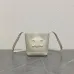 23Celine Calfskin Leather Small Triomphe Bucket Bag  Brown/White #A49264