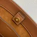 6Celine Calfskin Leather Small Triomphe Bucket Bag  Brown/White #A49264