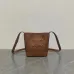 10Celine Calfskin Leather Small Triomphe Bucket Bag  Brown/White #A49264