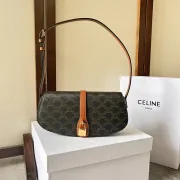 Celine Clutch On Strap Tabou in Triomphe Canvas Calfskin #A49298