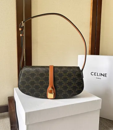 Celine Clutch On Strap Tabou in Triomphe Canvas Calfskin #A49298
