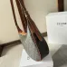 3Celine Heloise Triomphe Canvas &amp; Leather Shoulder Bag Women's #A49261