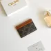 7Celine Leather Card Case with Logo Print #A46199