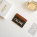 10Celine Leather Card Case with Logo Print #A46199