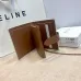 16Celine Leather Wallet with Triomphe Closure #A46200