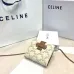 18Celine Leather Wallet with Triomphe Closure #A46200