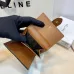 5Celine Leather Wallet with Triomphe Closure #A46200