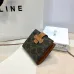 9Celine Leather Wallet with Triomphe Closure #A46200