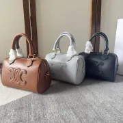 Celine Small Boston 2Way Bag Shoulder Triomphe Cuile Leather #A49301