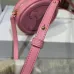 30Celine Smooth Calfskin Cuir Small Triomphe Oval Crossbody Purse Tan #A49272