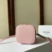 26Celine Smooth Calfskin Cuir Triomphe Mini Vanity Case Tan #A49273