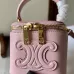 28Celine Smooth Calfskin Cuir Triomphe Mini Vanity Case Tan #A49273