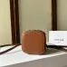 4Celine Smooth Calfskin Cuir Triomphe Mini Vanity Case Tan #A49273
