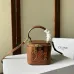 8Celine Smooth Calfskin Cuir Triomphe Mini Vanity Case Tan #A49273