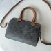 4Celine Triomphe Canvas Calfskin Small Boston Bag #A49297