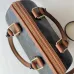 8Celine Triomphe Canvas Calfskin Small Boston Bag #A49297