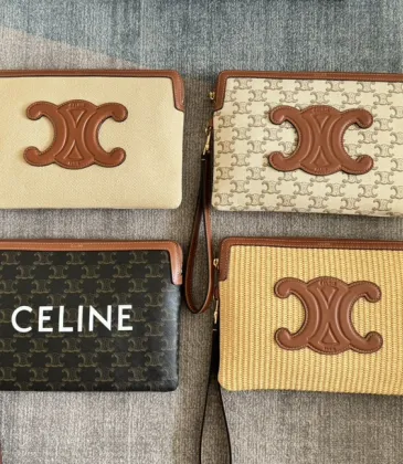 SMALL POUCH WITH STRAP IN TRIOMPHE CANVAS WITH CELINE PRINT #A49263