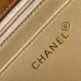 9CHANEL Calfskin Embossed Medium Flap Natural #A49168