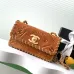 1CHANEL Calfskin Embossed Medium Flap Natural #A49168