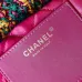 12CHANEL Calfskin Macrame Mini Chanel 22 Black Light Brown #A49182