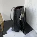 3CHANEL Calfskin Quilted Pocket Shopping Tote Black #A49154