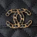 12CHANEL Caviar Quilted Chain Top Handle With Chain White/Black #A49146
