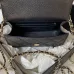 16CHANEL Caviar Quilted Chain Top Handle With Chain White/Black #A49146