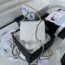 3CHANEL Caviar Quilted Chain Top Handle With Chain White/Black #A49146