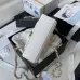 7CHANEL Caviar Quilted Chain Top Handle With Chain White/Black #A49146