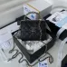 10CHANEL Caviar Quilted Chain Top Handle With Chain White/Black #A49146