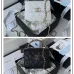 1CHANEL Caviar Quilted Chain Top Handle With Chain White/Black #A49146
