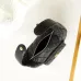 17CHANEL Caviar Quilted Polly Pocket Pouch Hobo Black/White #A49188