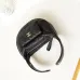16CHANEL Caviar Quilted Polly Pocket Pouch Hobo Black/White #A49188