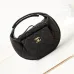 19CHANEL Caviar Quilted Polly Pocket Pouch Hobo Black/White #A49188