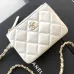 8CHANEL Clutch with chain - Mesh, shiny lambskin &amp; gold-tone metal #A49785