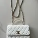 16CHANEL Lambskin Quilted Crystal Top Handle Clutch #A50415