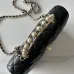 6CHANEL Lambskin Quilted Crystal Top Handle Clutch #A50415