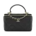 1CHANEL Lambskin Quilted Small Top Handle Vanity Case High Quality #A47164