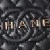 4CHANEL Lambskin Quilted Walk of Fame Star Bag Black #A49166