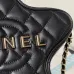 5CHANEL Lambskin Quilted Walk of Fame Star Bag Black #A49166