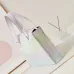 4CHANEL Light Pink/Yellow/Blue Printed Denim Large Shopping Tote Bag #A49216