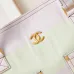 7CHANEL Light Pink/Yellow/Blue Printed Denim Large Shopping Tote Bag #A49216